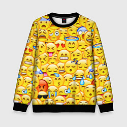 Свитшот детский Emoji, цвет: 3D-черный