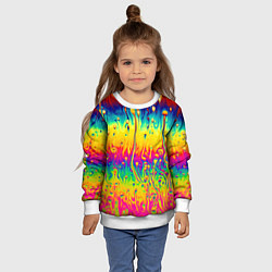 Свитшот детский Tie dye, цвет: 3D-белый — фото 2