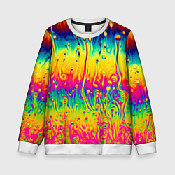 Свитшот детский Tie dye, цвет: 3D-белый