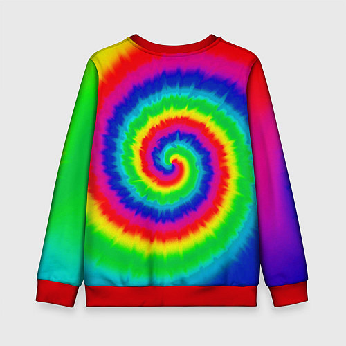 Детский свитшот Tie dye / 3D-Красный – фото 2
