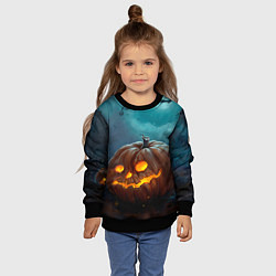 Свитшот детский Тыква, цвет: 3D-черный — фото 2