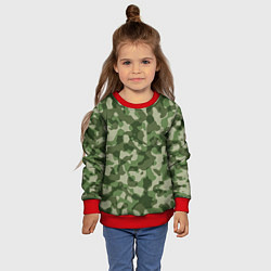 Свитшот детский Хаки, цвет: 3D-красный — фото 2
