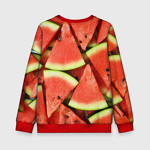 Детский свитшот Дольки арбуза / 3D-Красный – фото 2