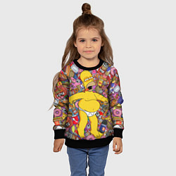 Свитшот детский Рай Гомера, цвет: 3D-черный — фото 2