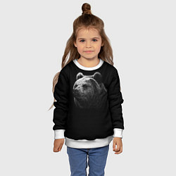 Свитшот детский Взгляд мишки, цвет: 3D-белый — фото 2