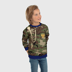 Свитшот детский Униформа дембеля, цвет: 3D-синий — фото 2