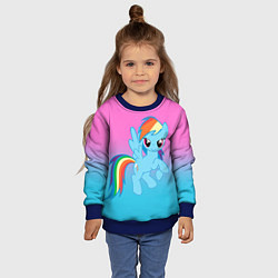 Свитшот детский My Little Pony, цвет: 3D-синий — фото 2