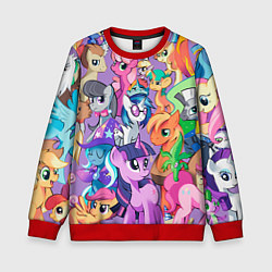 Свитшот детский My Little Pony, цвет: 3D-красный