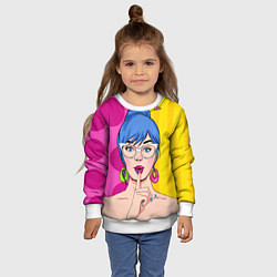 Свитшот детский POP ART, цвет: 3D-белый — фото 2