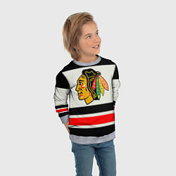 Свитшот детский Chicago Blackhawks, цвет: 3D-меланж — фото 2