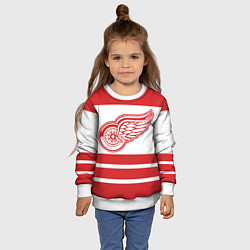 Свитшот детский Detroit Red Wings, цвет: 3D-белый — фото 2