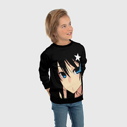 Свитшот детский Black Rock Shooter - глаза Мато Курои, цвет: 3D-черный — фото 2