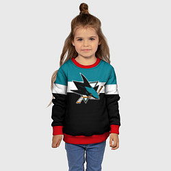 Свитшот детский San Jose Sharks, цвет: 3D-красный — фото 2