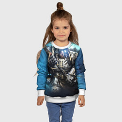 Свитшот детский Серый рыцарь, цвет: 3D-белый — фото 2