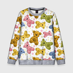 Свитшот детский Любимые медвежата, цвет: 3D-меланж