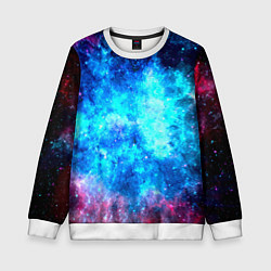 Свитшот детский Голубая вселенная, цвет: 3D-белый