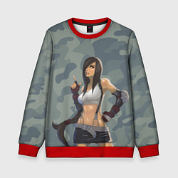 Детский свитшот Военная девушка Тифа Локхарт - Final Fantasy