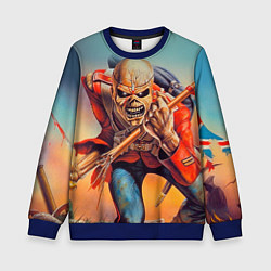Свитшот детский Iron Maiden: Crash arrow, цвет: 3D-синий