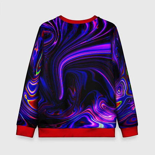 Детский свитшот Цветные разводы / 3D-Красный – фото 2