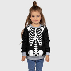 Свитшот детский Скелет, цвет: 3D-меланж — фото 2
