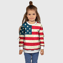 Свитшот детский США, цвет: 3D-белый — фото 2