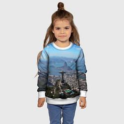 Свитшот детский Рио-де-Жанейро, цвет: 3D-белый — фото 2