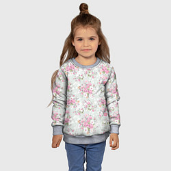 Свитшот детский Flower pattern, цвет: 3D-меланж — фото 2