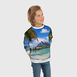Свитшот детский Бора-Бора, цвет: 3D-белый — фото 2