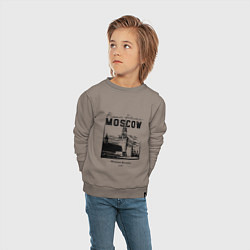 Свитшот хлопковый детский Moscow Kremlin 1147, цвет: утренний латте — фото 2