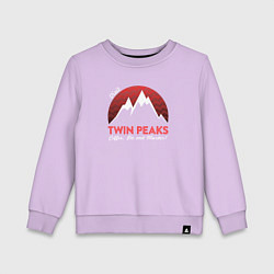 Свитшот хлопковый детский Twin Peaks: Pie & Murder, цвет: лаванда