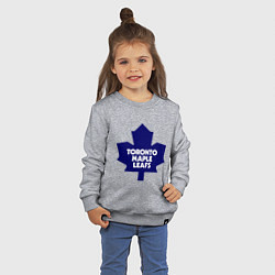 Свитшот хлопковый детский Toronto Maple Leafs, цвет: меланж — фото 2