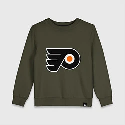 Свитшот хлопковый детский Philadelphia Flyers, цвет: хаки