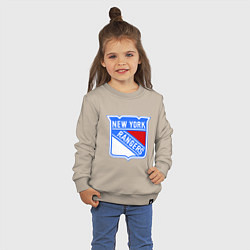 Свитшот хлопковый детский New York Rangers, цвет: миндальный — фото 2