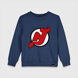 Свитшот хлопковый детский New Jersey Devils, цвет: тёмно-синий
