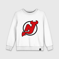 Свитшот хлопковый детский New Jersey Devils, цвет: белый