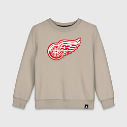 Свитшот хлопковый детский Detroit Red Wings, цвет: миндальный