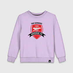 Свитшот хлопковый детский FC Arsenal: The Gunners, цвет: лаванда