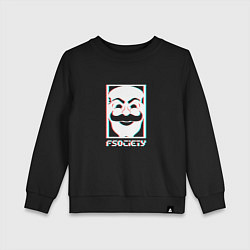 Свитшот хлопковый детский F society, цвет: черный