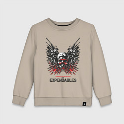 Свитшот хлопковый детский Expendables: Choose tour weapon, цвет: миндальный