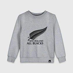 Свитшот хлопковый детский New Zeland: All blacks, цвет: меланж