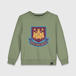 Свитшот хлопковый детский West Ham United, цвет: авокадо