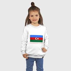 Свитшот хлопковый детский Азербайджан, цвет: белый — фото 2