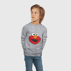 Свитшот хлопковый детский Elmo Face, цвет: меланж — фото 2