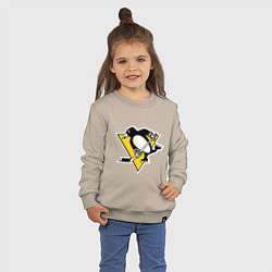 Свитшот хлопковый детский Pittsburgh Penguins, цвет: миндальный — фото 2