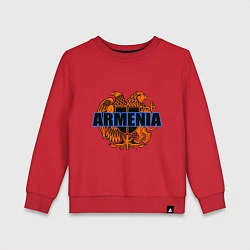 Свитшот хлопковый детский Армения, цвет: красный