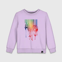 Свитшот хлопковый детский Color zebra, цвет: лаванда