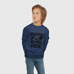 Свитшот хлопковый детский Creeper Squad, цвет: тёмно-синий — фото 2