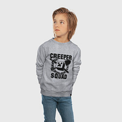 Свитшот хлопковый детский Creeper Squad, цвет: меланж — фото 2