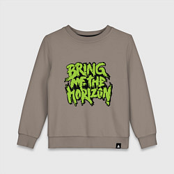 Свитшот хлопковый детский Bring me the horizon, цвет: утренний латте