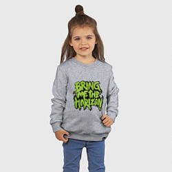 Свитшот хлопковый детский Bring me the horizon, цвет: меланж — фото 2
